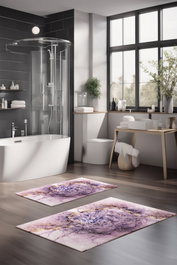 Mijölnir Juego de 2 Alfombrillas de Baño CT-5050 Multicolor